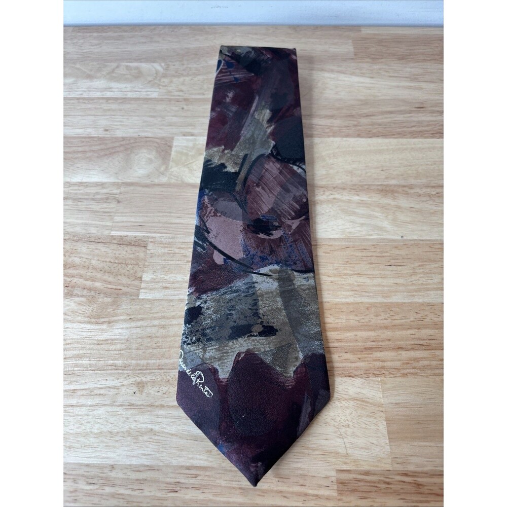 Oscar de la Renta Studio Men's Classic Tie Multicolor Abstract Design